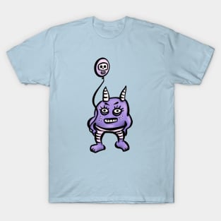 Funny Demon With Skull Balloon T-Shirt